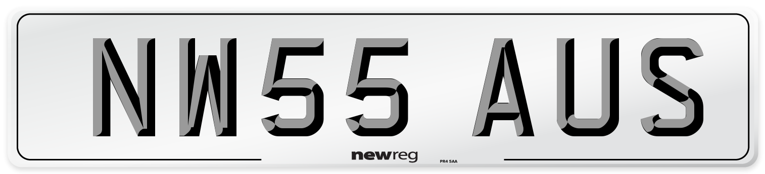 NW55 AUS Number Plate from New Reg